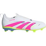 adidas - Predator League - Veterloze Voetbalschoenen - Wit Roze Neongeel - Synthetisch
