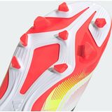 adidas - F50 Club - Voetbalschoenen - Wit Rood Zwart Geel - Synthetisch Materiaal