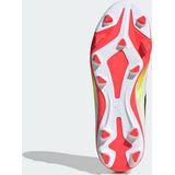 adidas - F50 Club - Voetbalschoenen - Wit Rood Zwart Geel - Synthetisch Materiaal