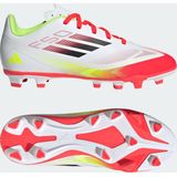 adidas - F50 Club - Voetbalschoenen - Wit Rood Zwart Geel - Synthetisch Materiaal