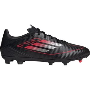 adidas F50 LEAGUE Voetballaarzen FG/MG voetbalschoenen, uniseks, Core Black / Iron Metallic / Lucid Red