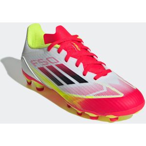 adidas - F50 LEAGUE - Voetballaarzen - Ftwr Wit/Core Zwart/Zonnegeel - Uniseks Kinderen