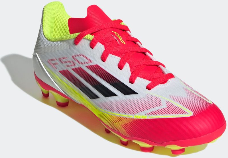 adidas - F50 LEAGUE - Voetballaarzen - Ftwr Wit/Core Zwart/Zonnegeel - Uniseks Kinderen