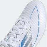 adidas F50 League Voetbalschoenen - Wit - Blauw - Zilver - Synthetisch Materiaal
