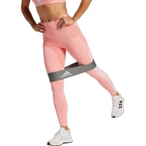 adidas - Performance Optime 3-Stripes - Lange Legging - Roze - 77% Gerecycled Polyester