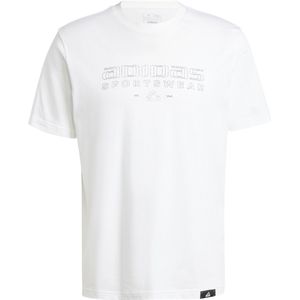 adidas - TECH LINEAR GRAPHIC TEE - T-shirt - Grafisch - Korte Mouwen - 1 Stuk