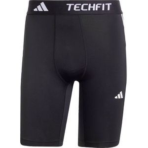 adidas - TechFit 3 Stripes Short Tight - Zwart - Elastisch - Ventilerend Materiaal