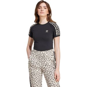 adidas Originals Leopard 3-Stripes T-shirt - Dames - Zwart