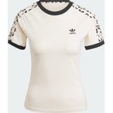 adidas Originals Leopard 3-Stripes T-shirt - Dames - Wit