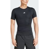 adidas - TECHFIT Compression - Sportshirt - Zwart - Polyester