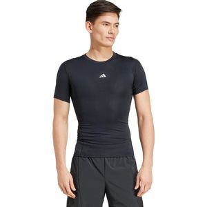 adidas - TECHFIT Compression - Sportshirt - Zwart - Polyester