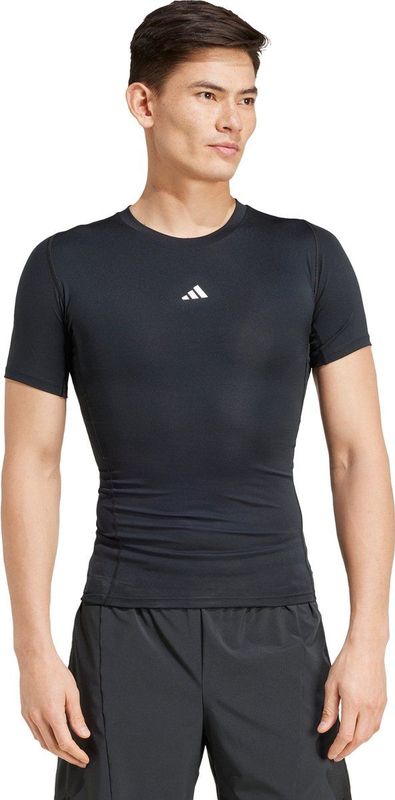 adidas - TECHFIT Compression - Sportshirt - Zwart - Polyester