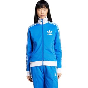 Adidas Originals, Sweatshirts & Hoodies, Dames, Blauw, L, Polyester, Blauwe Beckenbauer Zip Sweater Vrouwen