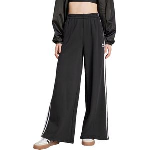 adidas Originals 3 Stripes Loose French Terry Wide Leg Broek Dames Zwart