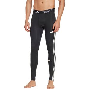 adidas Performance TECHFIT Compression Training 3-Stripes Lange Legging - Heren - Zwart
