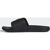 adidas - COMFORT ADILETTE - Badslippers - Core Black / Crew Orange - Synthetisch