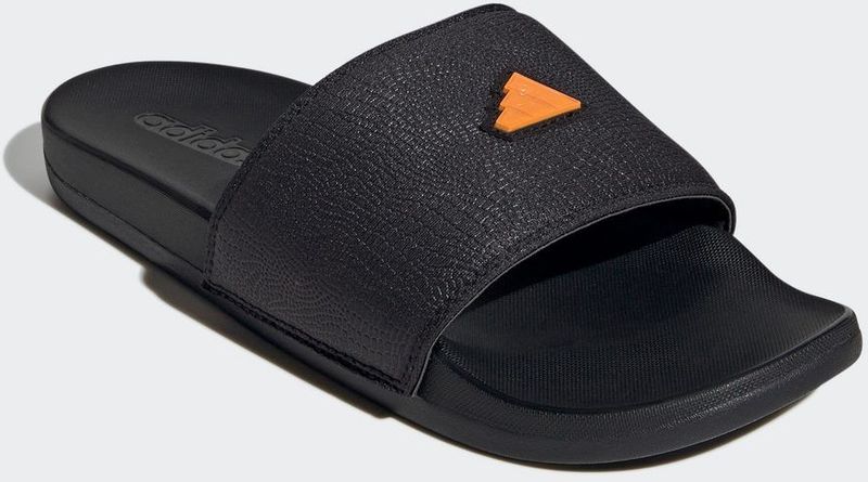 adidas - COMFORT ADILETTE - Badslippers - Core Black / Crew Orange - Synthetisch