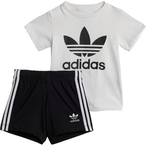 adidas - Shorts en T-shirt Set - Zwart - Katoen