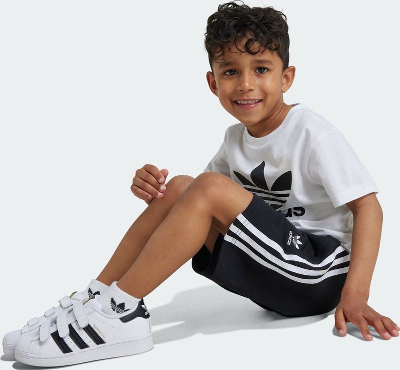 adidas - Kinderset - Short en T-Shirt - Zwart - Katoen