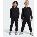 adidas - Kinderset - Fleece - Zwart - 70% Katoen/30% Gerecycled Polyester