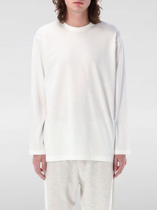 Y-3 - Lange Mouwen T-shirt - Wit - Katoen