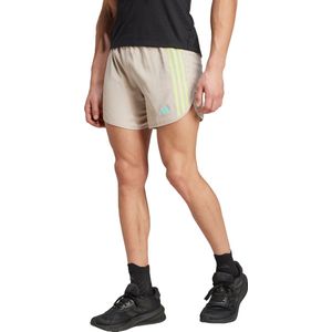 adidas Performance Own the Run 3-Stripes Short - Heren - Beige 7