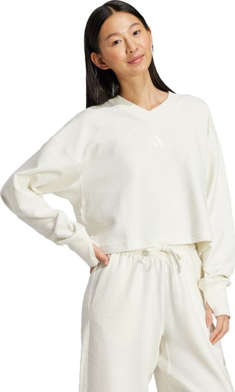 adidas - Sweatshirt - Zwart - Jacquardstof - Losse Pasvorm