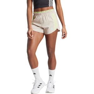 adidas Performance Own the Run 3-Stripes Short - Dames - Beige 3