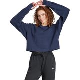 adidas Sportswear ALL SZN Ribbed V-Neck Sweatshirt - Dames - Blauw