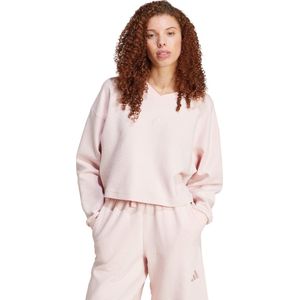adidas Sportswear ALL SZN Ribbed V-Neck Sweatshirt - Dames - Roze