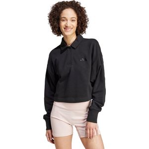 adidas Sportswear ALL SZN French Terry Polo Sweatshirt - Dames - Zwart