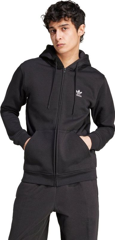 adidas Originals Trefoil Essentials Ritshoodie - Heren - Zwart