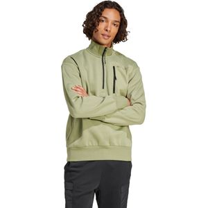 adidas - City Escape - Fleece Sweatshirt - Groen - Halflange Rits, Gerecycled Materiaal