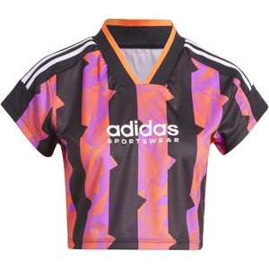 adidas - Tiro Cut 3-Stripes Print - Damestrui - Zwart - 100% Gerecycled Materiaal