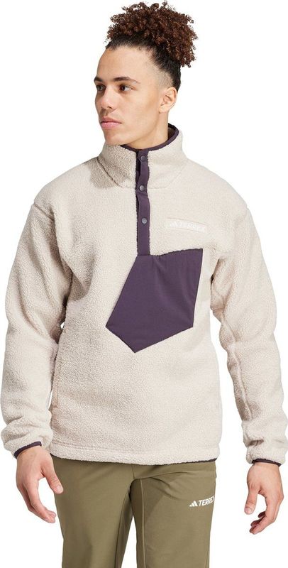 adidas TERREX Terrex Xploric High Pile Fleece Pullover Sweatshirt - Heren - Beige