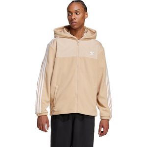 Adidas Originals Adicolor 3 Stripes Teddy Fleece Sweatshirt Met Rits
