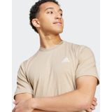 adidas - T-shirt - Melange - 100% Katoen - Fleece-inzetstuk op Halslijn