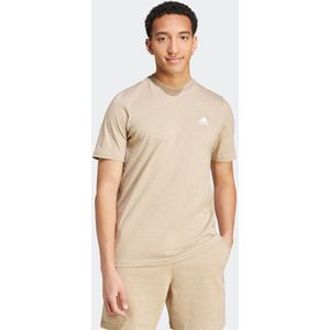 adidas - T-shirt - Melange - 100% Katoen - Fleece-inzetstuk op Halslijn