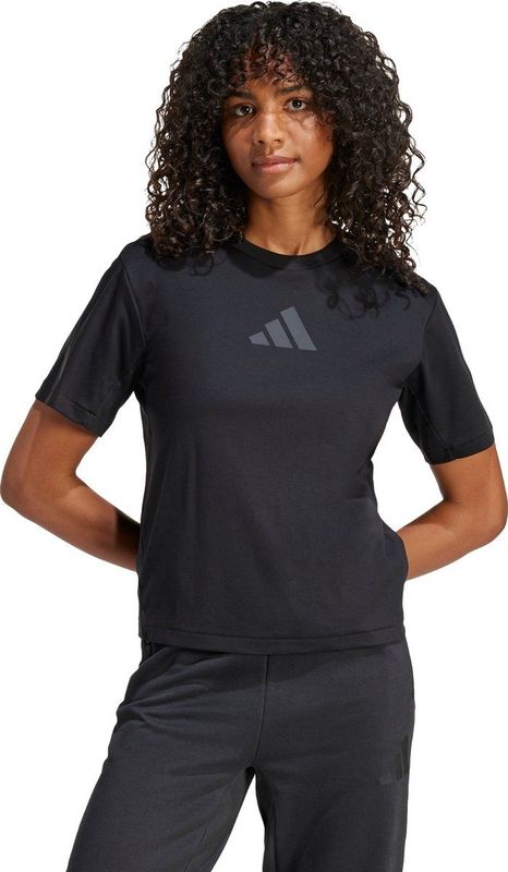 Adidas - Z.n.e T-shirt - Zwart - Katoen - UPF Bescherming