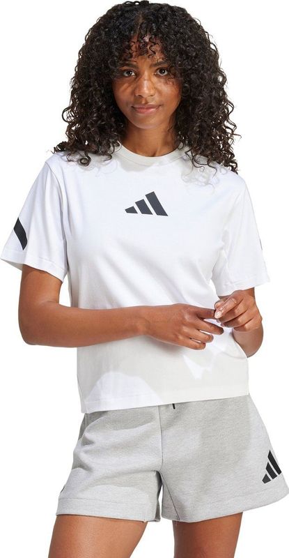 adidas - T-shirt - Zwart - Katoen - Ultraviolet Protect Factor (UPF)