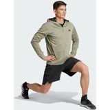 Sportsweatvest - Effen - Sweatstof - Capuchon - Lange Mouw