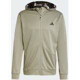 Sportsweatvest - Effen - Sweatstof - Capuchon - Lange Mouw