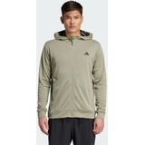 Sportsweatvest - Effen - Sweatstof - Capuchon - Lange Mouw