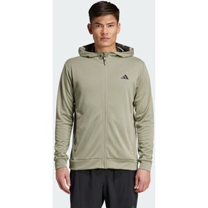 Sportsweatvest - Effen - Sweatstof - Capuchon - Lange Mouw