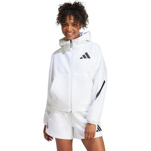 Vest met kap en ritssluiting Z.N.. ADIDAS SPORTSWEAR. Polyester materiaal. Maten XS. Wit kleur
