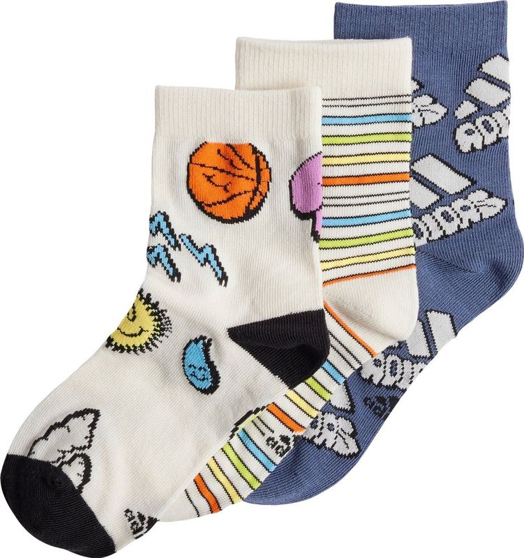 adidas - Kids Crew 3 Pack - Sokken - Wit