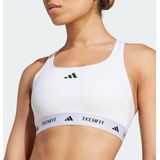 adidas - TECHFIT - Sport Bh - Wit - 73% Gerecycled Polyester, AEROREADY
