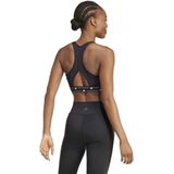 adidas - PowerReact - Sport Bh - Zwart - Gerecycled Polyester, Optimale Ondersteuning