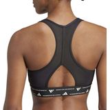 adidas - PowerReact - Sport Bh - Zwart - Gerecycled Polyester, Optimale Ondersteuning