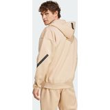 adidas Sportswear New adidas Z.N.E. Trainingsjack met Capuchon - Heren - Beige